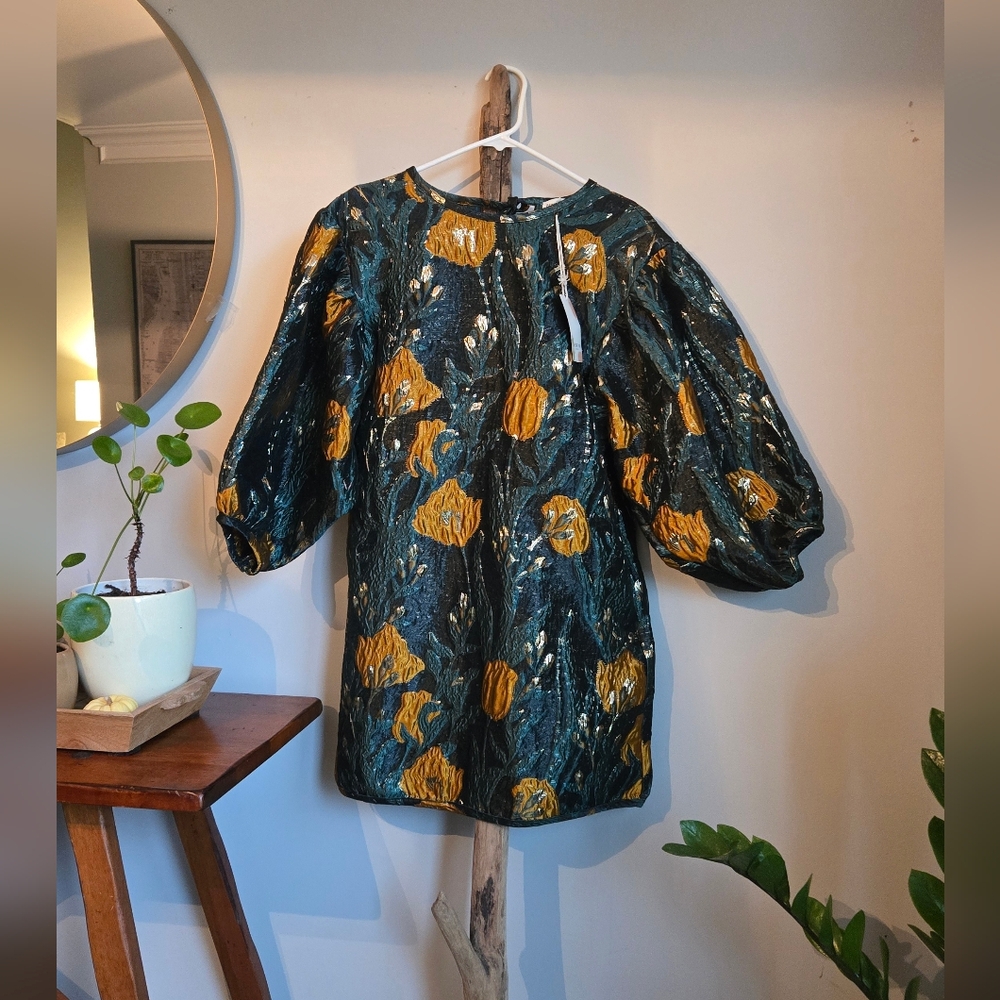 Jacquard Puff Dress